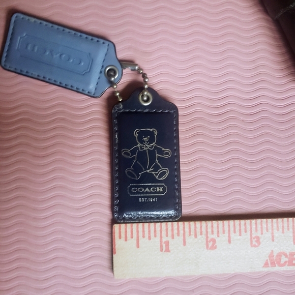 Coach Y2K Hang Tags Teddy Bear - BLUE  - RARE - Set of 2 - Picture 9 of 10